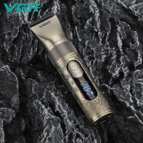 VGR V-659 Professzionális Hajvágó – Kerámia és porfém ötvözetű pengével, Zoom Wheel állítás, IPX7 vízálló, 6500–7500 RPM, 300 perc üzemidő