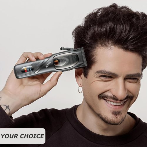 VGR V-269 Professzionális haj- és szakállvágó – T-penge, LED kijelző, töltőállomás