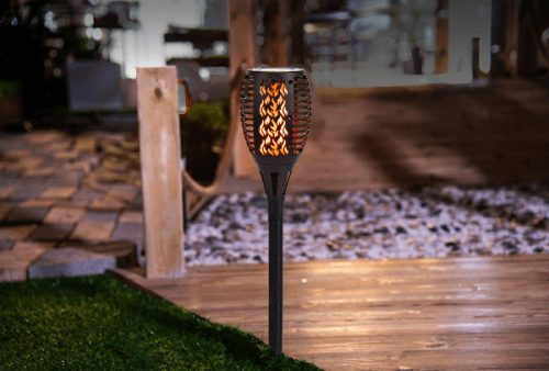 LED szolár fáklya lánghatású világítással