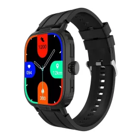 NovaTime fekete Okosóra - Egészségfigyelő Bluetooth , sport, pulzusszám, véroxigén, több funkció