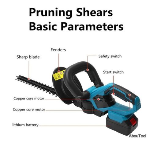 Hedge Vezeték Nélküli Lítium Sövényvágó 21V, 2 akkumlátorral