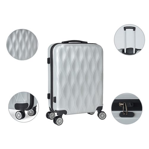 Prémium 4 részes ezüst színű bőröndszett – könnyű, tartós és stílusos utazáshoz