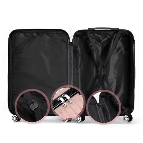 Prémium 4 részes ezüst színű bőröndszett – könnyű, tartós és stílusos utazáshoz