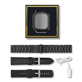   ZTfit ZT09-HM Fekete okosóra, fekete szilikon, fém és bőrszíj