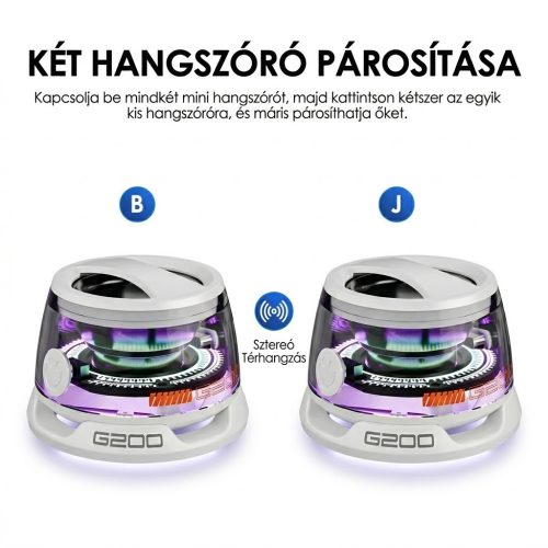 G200 Mini RGB mágneses bluetooth hangszóró