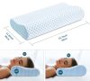 CoolCloud memóriahabos nyakpárna – Jégselyem huzattal, ergonomikus hullámforma - 50*30*7cm