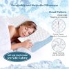 CoolCloud memóriahabos nyakpárna – Jégselyem huzattal, ergonomikus hullámforma - 50*30*7cm