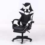 RACING PRO X Gamer szék lábtartóval, fehér-fekete