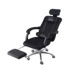   Elnöki forgószék lábtartóval , fekete - Kényelem és komfort,ergonomikus kialakítás!