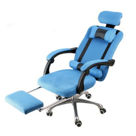 Elnöki forgószék lábtartóval , kék -Kényelem és komfort,ergonomikus kialakítás!