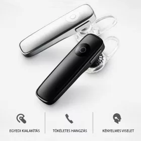   HQ Bluetooth Headset Fekete -Energiatakarékos, apró készülék a biztonságos beszélgetésért vezetés közben is.