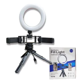   Selfi LED lámpa ajándék tripod állvánnyal  kábelbe épített távírányítóval