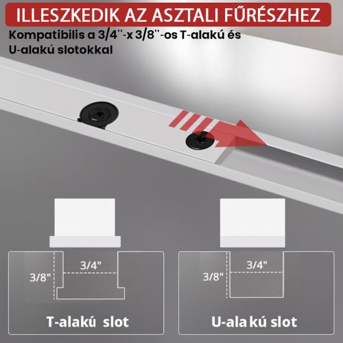 A HONGDUI HD-MG21 precíziós derékszögmérő asztali fűrészekhez 