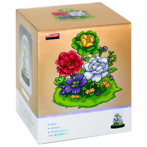 Balody Mini Blocks – Jázmin Virágcsokor Üvegbúrában (385 db-os készlet)