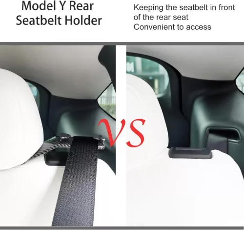2 db Hátsó Biztonsági Öv Vezető (Carbon Seat Belt Guide) – Tesla Model Y 2021–2023