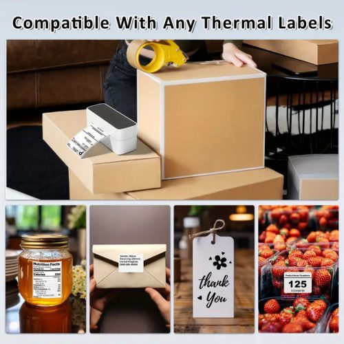 Phomemo Vezeték Nélküli Hőcímke Nyomtató (10,16 × 15,24 cm) -zöldeskék