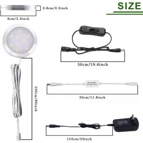   AIBOO Dimmelhető LED szekrényvilágítás – Hideg fehér + RGB, távirányítóval (6 db ultralapos lámpa)