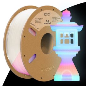   ERYONE Luminous PLA Rainbow Nyomtató Filament – 1,75 mm, ±0,03 mm Pontosság, 1 kg