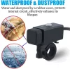 iMESTOU Motoros USB Töltő – 5V 2.1A, vízálló, dupla USB, kapcsolóval és biztosítékkal (12V/24V)