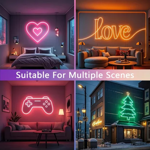 RGB LED Neon Flexibil Szalag 1x10M – APP + Távirányító, Zenei Szinkron, IP67