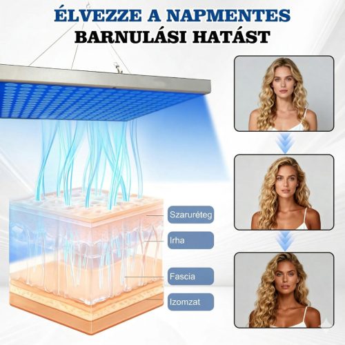 Funthy Hordozható Szolárium Lámpa – Állítható UV Barnító Lámpa Arcra és Testre, 45W