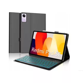   Prémium Bluetooth Billentyűzetes Tok Xiaomi Redmi Pad SE kompatibilis  11" (2023) Tablethez – Trackpaddal, Háttérvilágítással