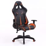 Sintact Gamer szék Narancs-Fekete lábtartó nélküli