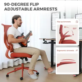  NearHub EC10 ergonomikus irodai szék – stílusos kényelem otthonra és irodába - Piros