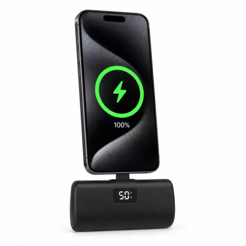 Mini USB-C Powerbank 5000 mAh LCD kijelzővel
