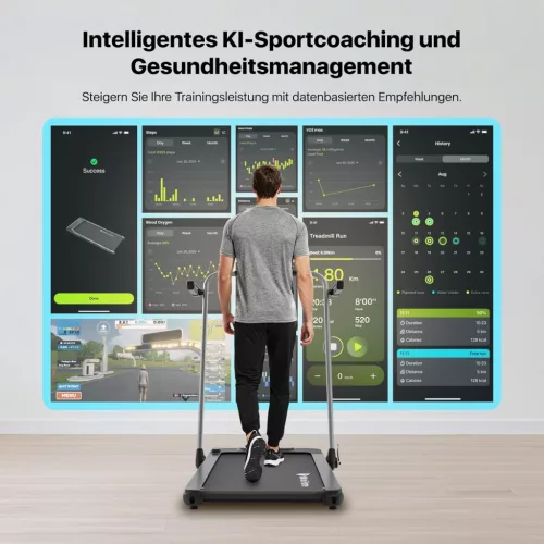 Mobvoi Home Treadmill SE 3 az 1-ben összecsukható futópad – 12 km/h, 2,5 LE, Bluetooth, TicSports alkalmazás