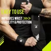 Slim Panda súlyemelő csuklószorító pár hüvelykujj-bújtatóval, 45,7 cm, fekete