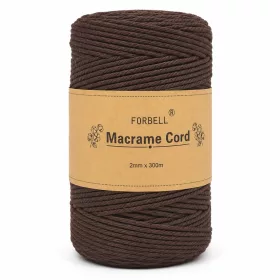   Forbell barna makraméfonal kreatív kézműves munkákhoz, 2 mm × 300 m