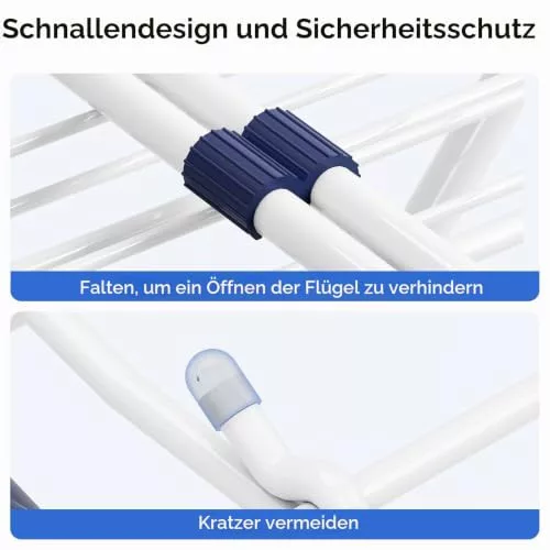 KINGRACK összecsukható szárnyas ruhaszárító, fehér