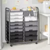 KINGRACK gurulós tárolókocsi 14 fiókkal, szürke
