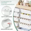KINGRACK gurulós tárolókocsi 10 fiókkal, fehér