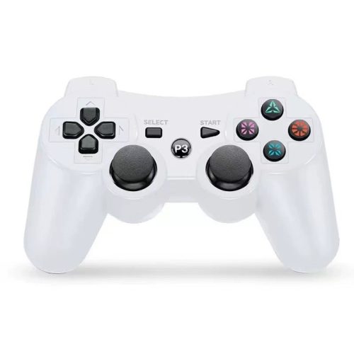 PS3 kompatibilis vezeték nélküli kontroller 2 db, fehér-fekete