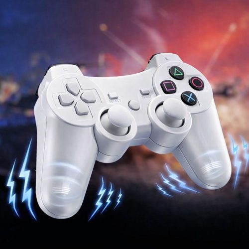 PS3 kompatibilis vezeték nélküli kontroller 2 db, fehér-fekete