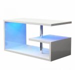   Homeland 100 cm-es fehér dohányzóasztal beépített RGB led világítással