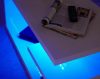 Homeland 100 cm-es fehér dohányzóasztal beépített RGB led világítással