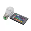 RGB led villanykörte távirányítóval