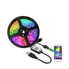   Lebit színváltós USB LED szalag mobiltelefonos távirányítással 1 méter-es