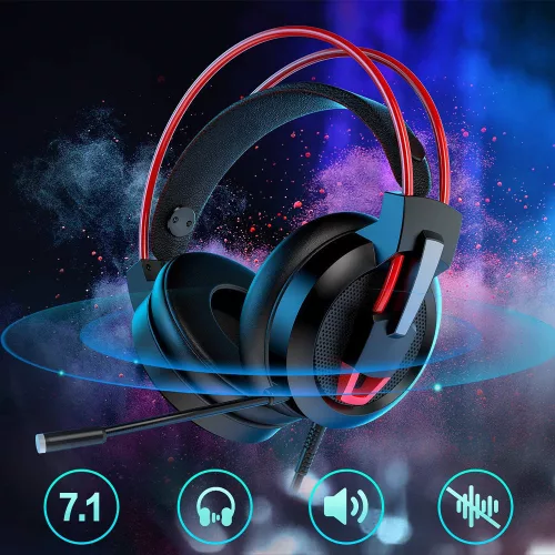 HellCrack Z11 gaming Piros Fejhallgató headset