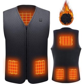 Amaz Lux fekete unisex fűthető mellény EU/4XL