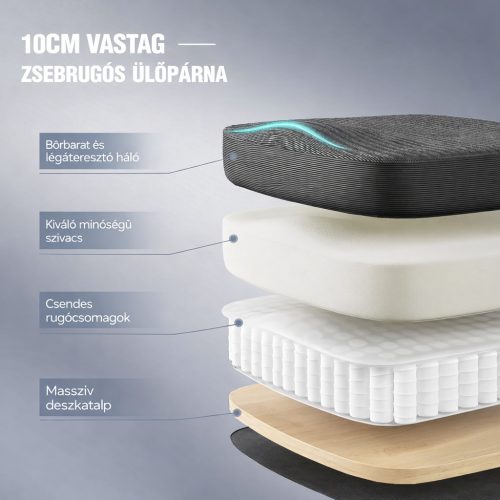 ‎Dowinx Ergonomikus irodai vezetői szék fejtámlával, deréktámasszal és kihúzható lábtartóval