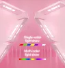 Dowinx RGB Gamer számítógépasztal, 120x60 cm, pink- Pohártartó, fejhallgató tartó, távirányító
