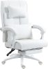 Dowinx Vezetői szék, fehér - Lábtartóval, állítható derék- és fejtámasszal