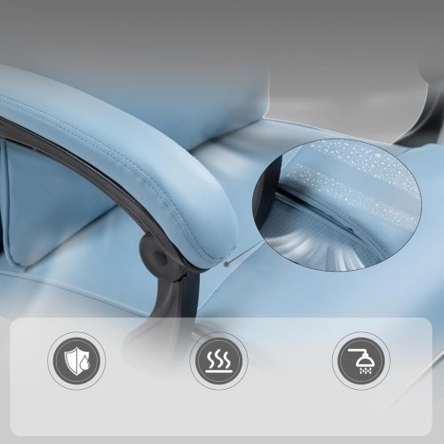 Dowinx Vezetői szék, kék - Lábtartóval, állítható derék- és fejtámasszal