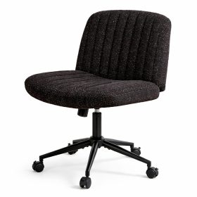   Dowinx széles ülőfelületű állítható forgószék, fekete