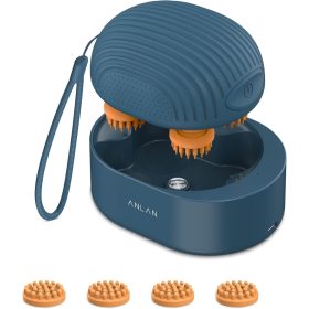   ANLAN relax fejbőrmasszírozó – vezeték nélküli, vízálló, 4 masszázsfejjel