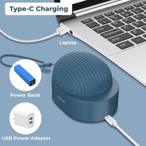 ANLAN relax fejbőrmasszírozó – vezeték nélküli, vízálló, 4 masszázsfejjel